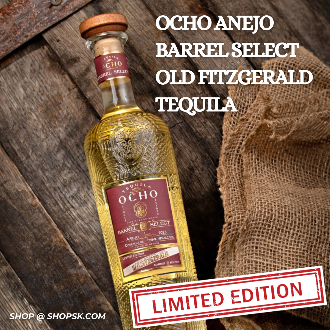 Ocho Breaks New Ground — Añejo Aged in Old Fitzgerald Barrels. Limited Edition.