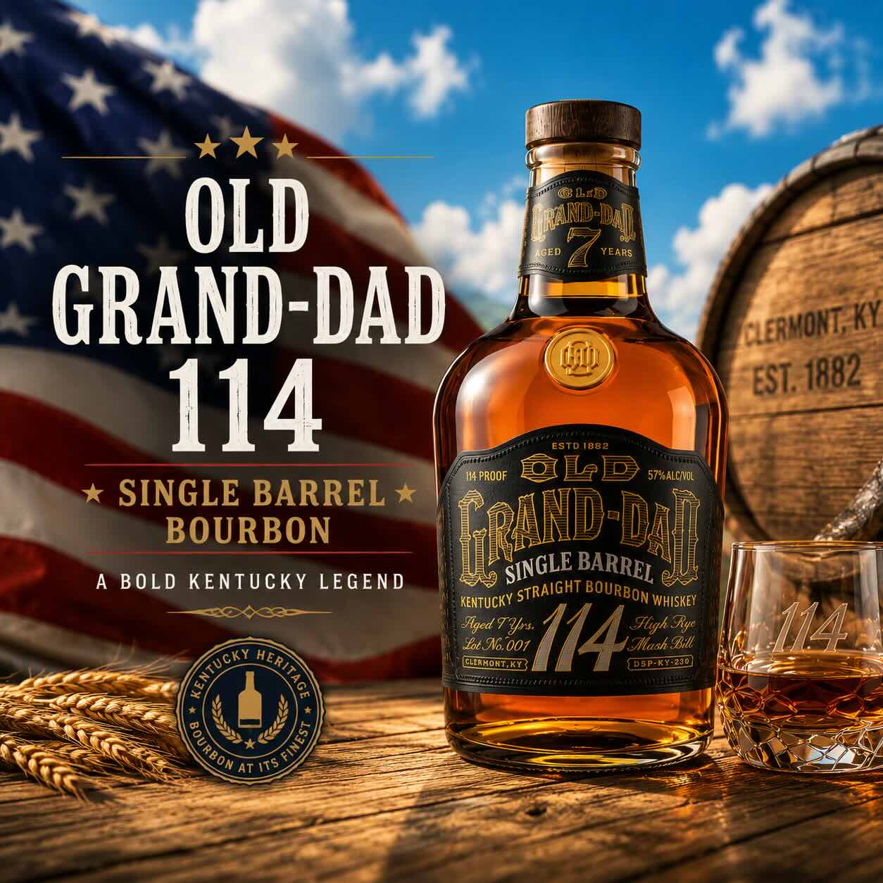 Old Grand-Dad Single Barrel 114 Proof 7-Year Bourbon Review: A High-Proof Classic