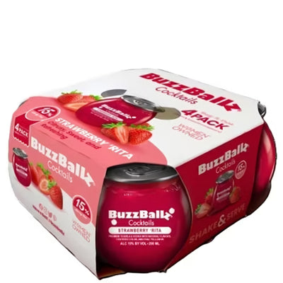 BuzzBallz Cocktails Strawberry Rita 4pk 200ml