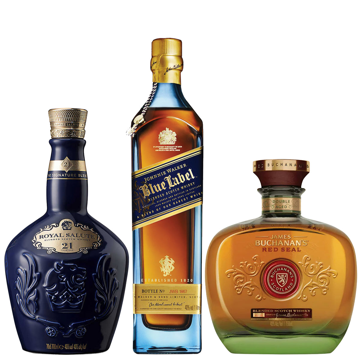 Buchanan, Chivas Regal and Johnnie Walker Bundle 750ml