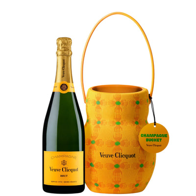 Veuve Clicquot Brut Yellow Label Yinka Ilori Carte Jaune bucket sun holder gift set 750ml