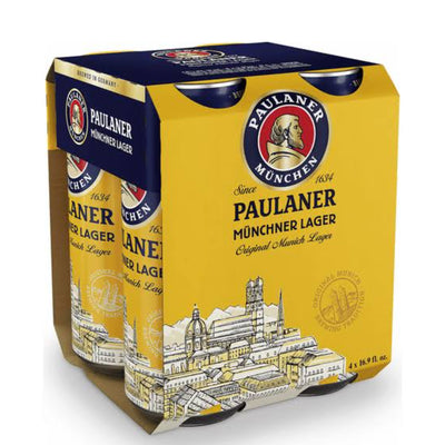 Paulaner Original Munchner Lager 4pk Can 16.9oz