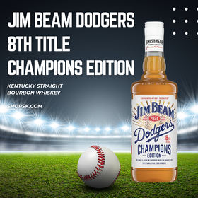 Jim Beam Dodgers 8th Title Champions Edition Kentucky Straight Bourbon Whiskey 