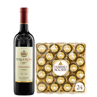 Stella Rosa Rosso Wine & Ferrero Rocher Combo Package 750ml