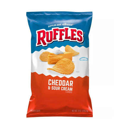 Ruffles Cheddar And Sour Cream Chips 8oz