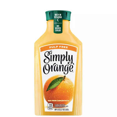Simply Orange Pulp Free Juice 89oz