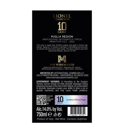 LIONEL COLLECTION 10 Goat Primitivo IGT 750ml