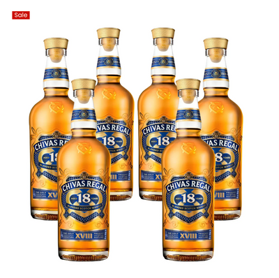 6 Bottle Chivas Regal 18 Yr Old Blended Scotch Whisky 750ml