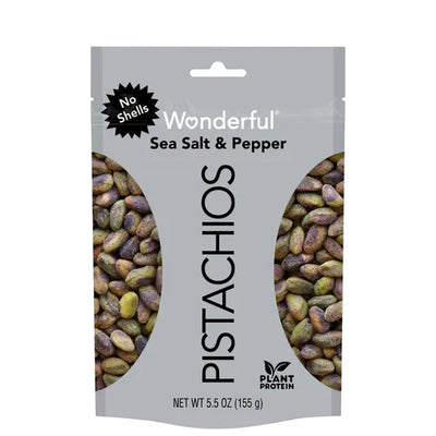 Wonderful Sea Salt & Pepper Pistachios No Shells 5.5oz