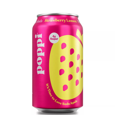 Poppi Strawberry Lemon Prebiotic Soda 12oz