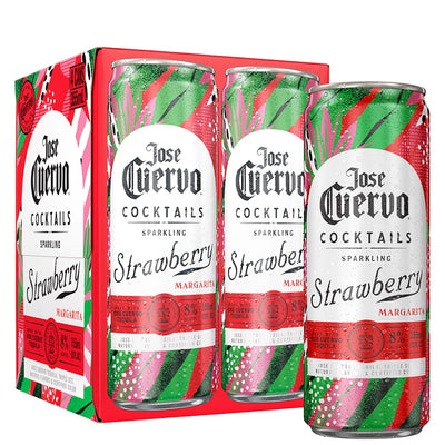 Jose Cuervo Sparkling Strawberry Margarita Ready To Drink 4pk