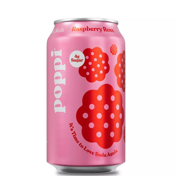 Poppi Raspberry Rose Prebiotic Soda 12oz | ShopSK