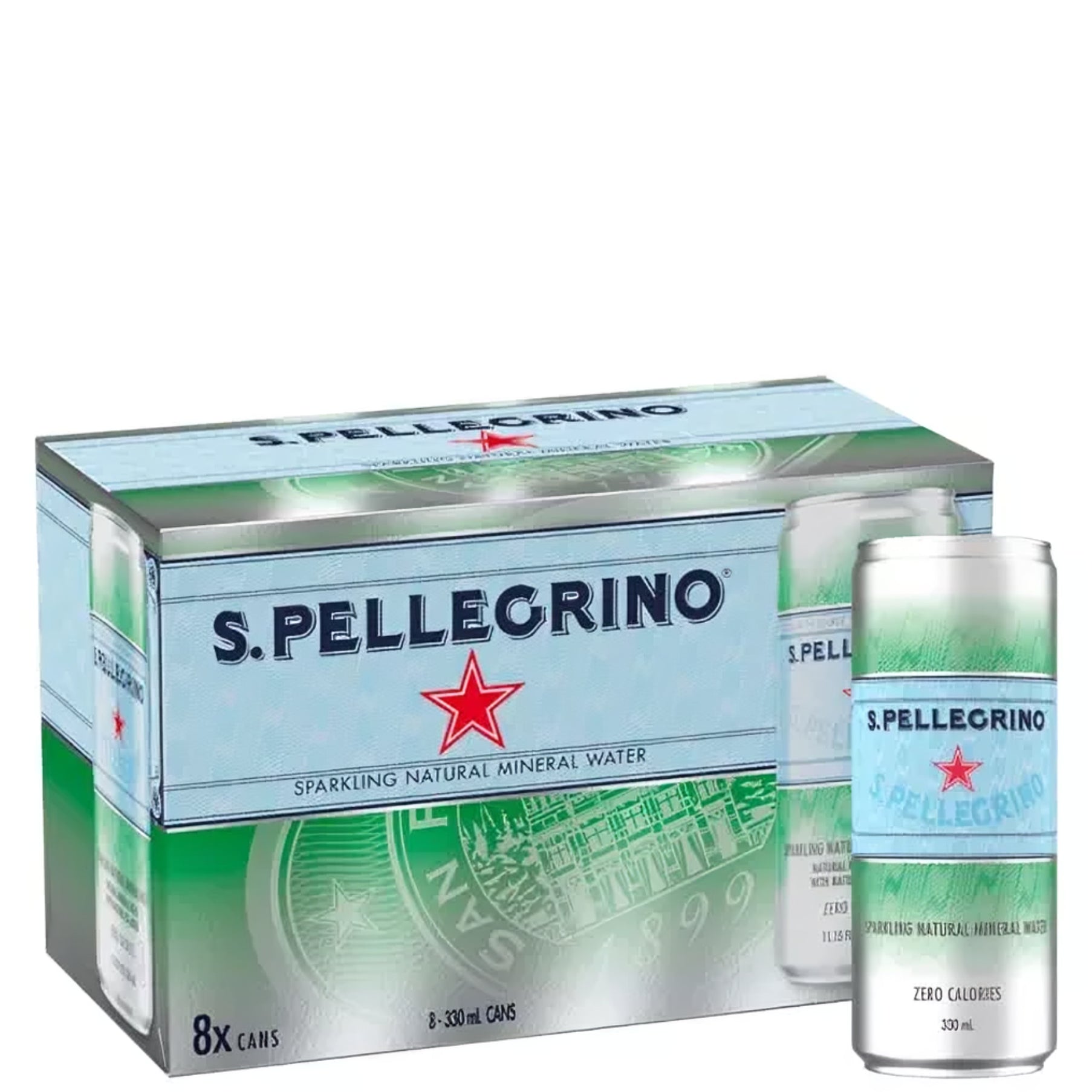 S.Pellegrino Sparkling Natural Mineral Water 8Pk 11.15oz