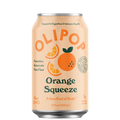 OLIPOP Orange Squeeze Prebiotic Soda 12oz