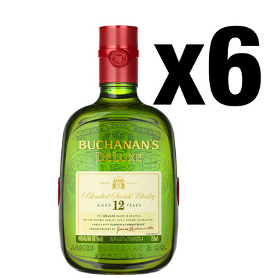 Buchanan's DeLuxe 12 Year Blended Scotch Whisky 6 X 750ml