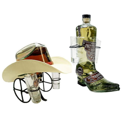 Texano Boot & Cowboy Hat Gold Tequila Combo Package 750ml