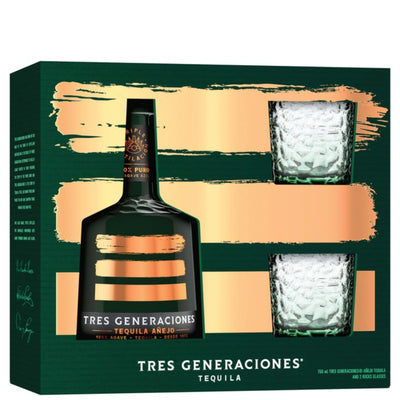 Tres Generaciones Anejo Tequila W/Two Glasses 750ml