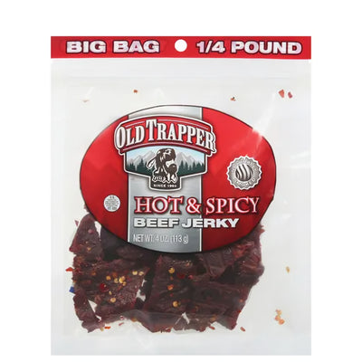 Old Trapper Hot & Spicy Beef Jerky 4oz