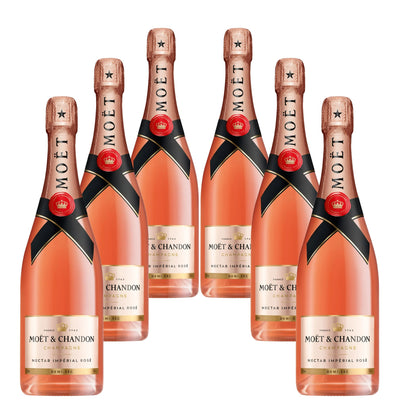 Moet & Chandon Nectar Imperial Rose Champagne 6 X 750ml