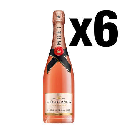 Moet & Chandon Nectar Imperial Rose Champagne 6 X 750ml