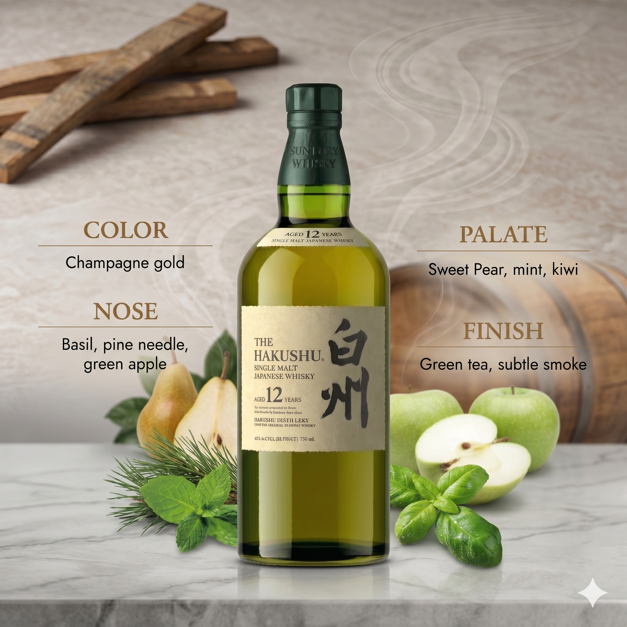 THE HAKUSHU サントリー 白州 シングルモルトウイスキー 箱無し THE