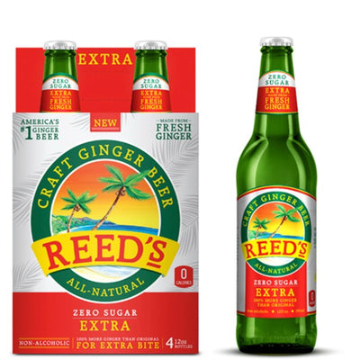 Reed’s Extra Ginger Beer Zero Sugar 4pk Btl 12oz