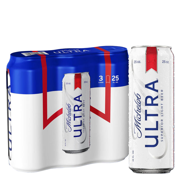 Michelob Ultra 3pk Can 25oz | Liquor Delivery | ShopSK