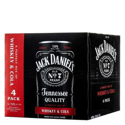 Jack Daniel's Whiskey & Cola Cocktails 4pk 12oz
