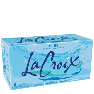 LaCroix Pure Sparkling Water 8pkc 12oz