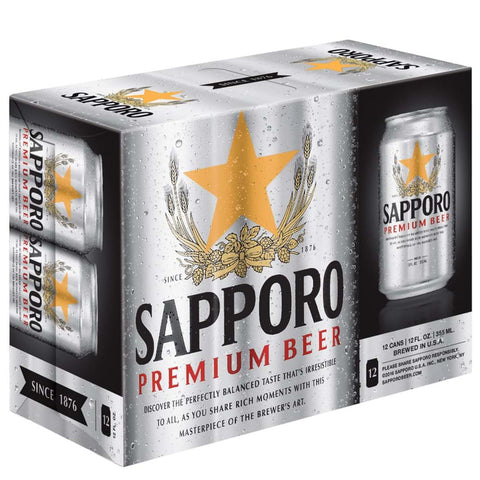 Sapporo 12pk Can 12oz | Fast Alcohol Delivery | ShopSK